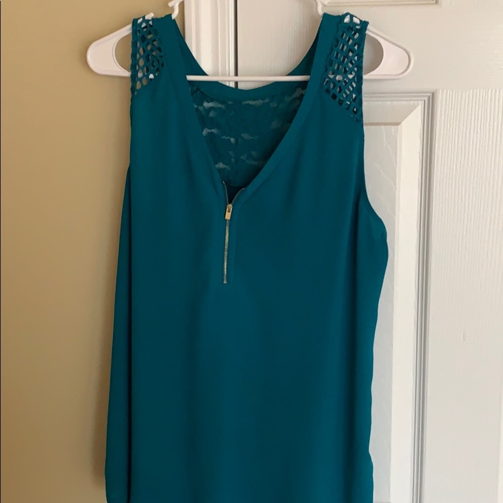 Teal blouse